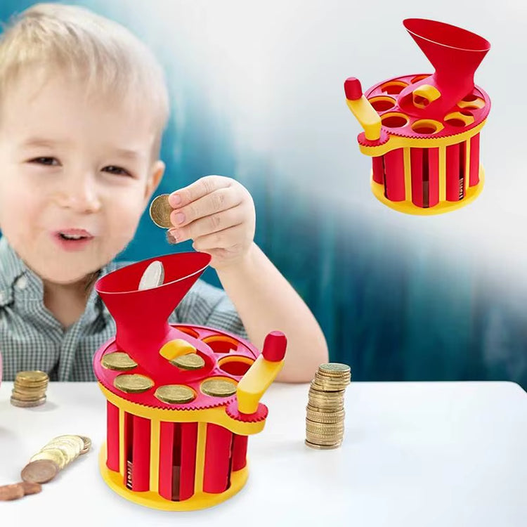 Coin Sorter Hand-Cranked Change Counter Lightweight Calculating Supplies Reusable Sorting Tool for Cash Register Bank Teller