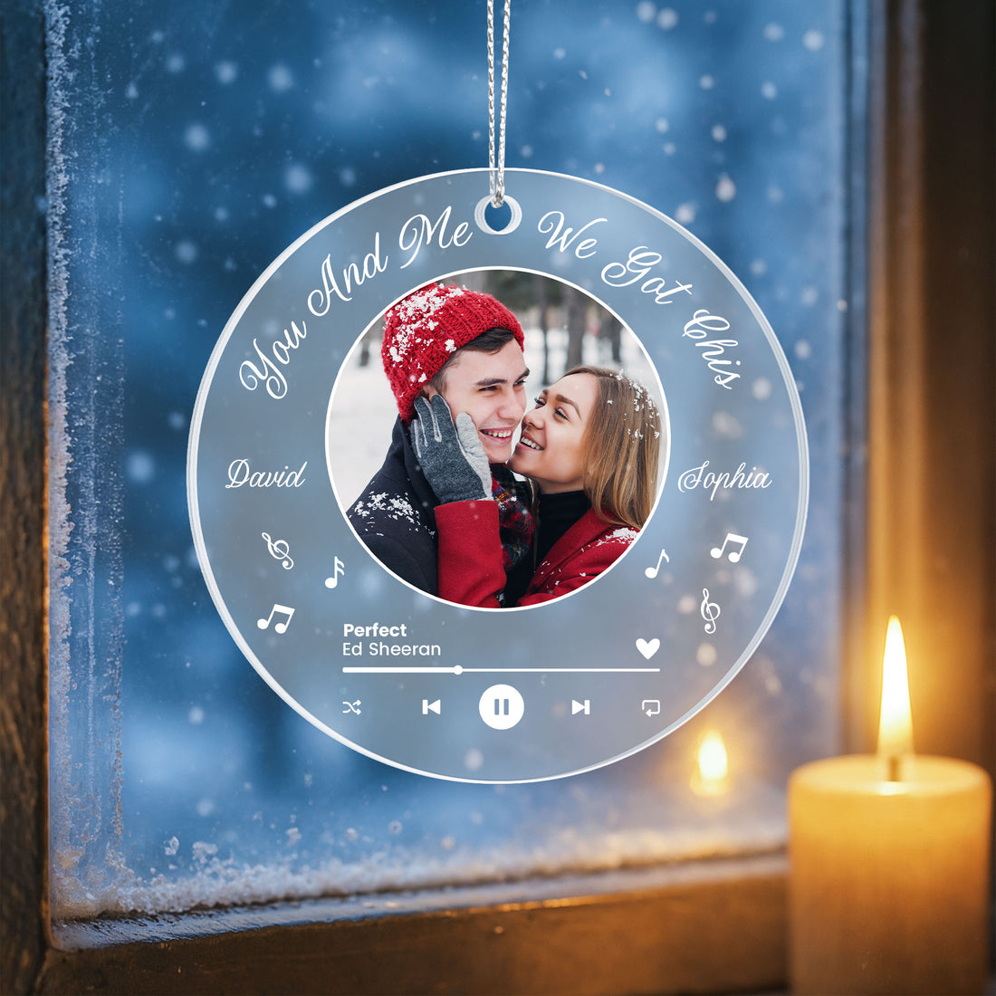 Music lover personalized Christmas ornament keepsake