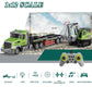 RC Semi Truck & Excavator Toy Set,1:12 RC Semi-Trailer Truck with Sound and Lights,2.4Ghz Remote Control Flatbed Truck with Green Excavator Toys Remoto