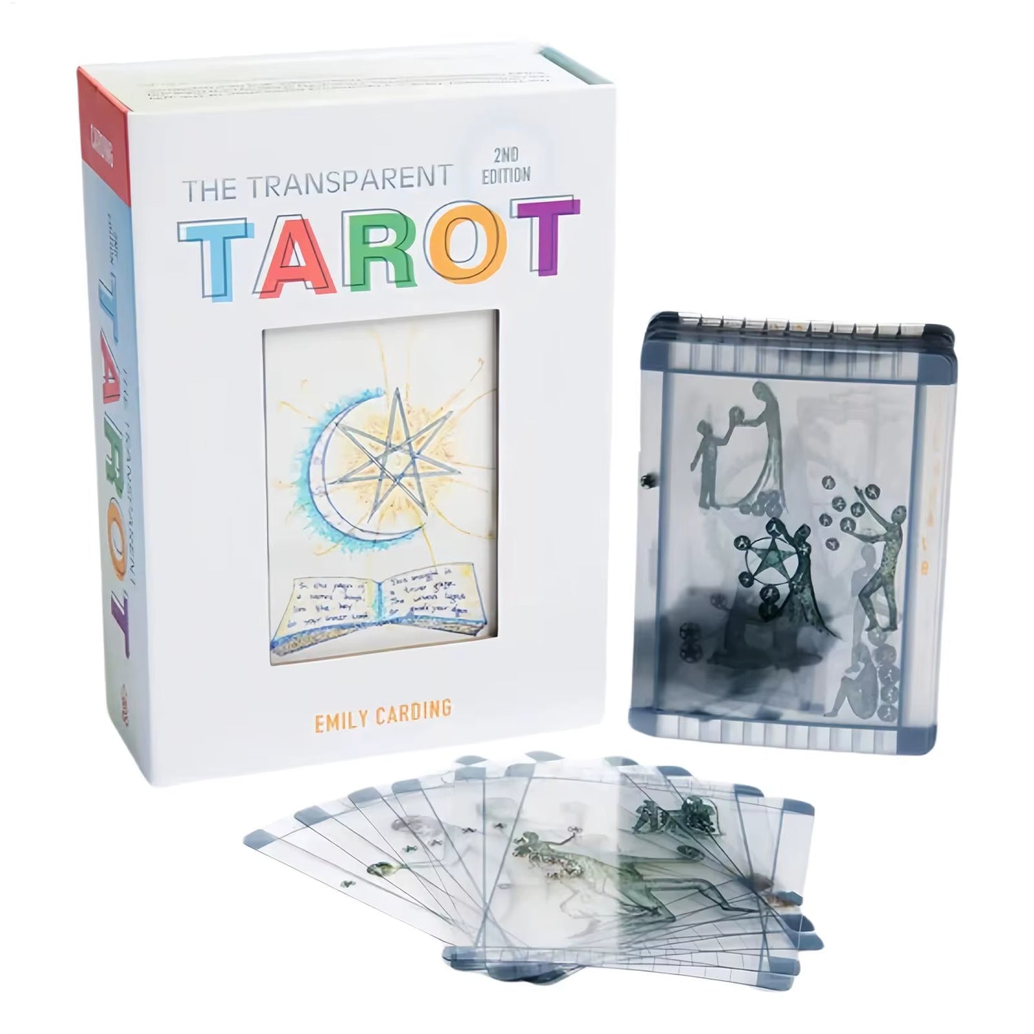 Transparent Tarot Cards Divination Tool Board Game for Fortunetelling Party Card Deck Divination Fate for Spiritual Readers