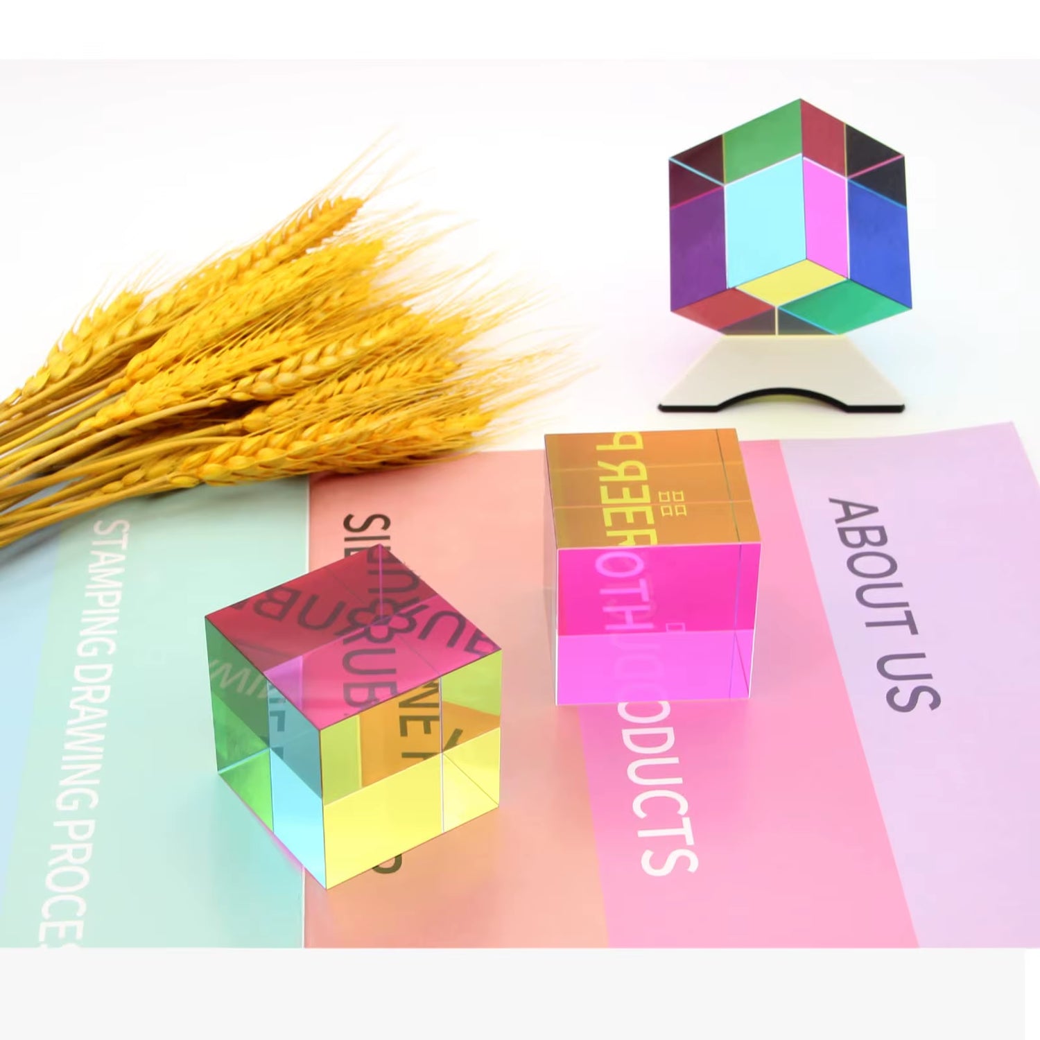 Color Cube Prism 30 50 60 40Mm Crystal Magic Cmy Cube