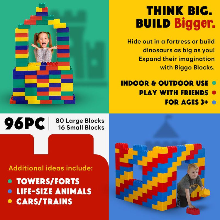 Jumbo Building Blocks 96 PC - Standard Set