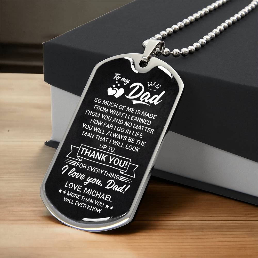 Father’s Day necklace gift for dad

