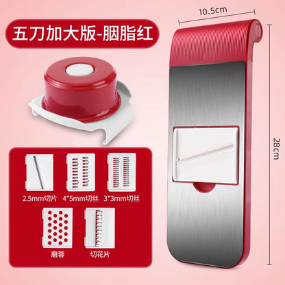 Multifunctional Kitchen Vegetable Cutter Dicing Shredding Artifact Household Hand Guard Stainless Steel Potato Slicer Grater
