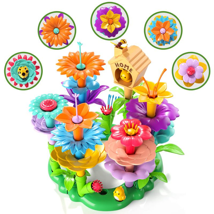 Flower Garden Building Toys with Storage Box,Building Flower Education Stem Project,Birthday/Christmas Toy Set