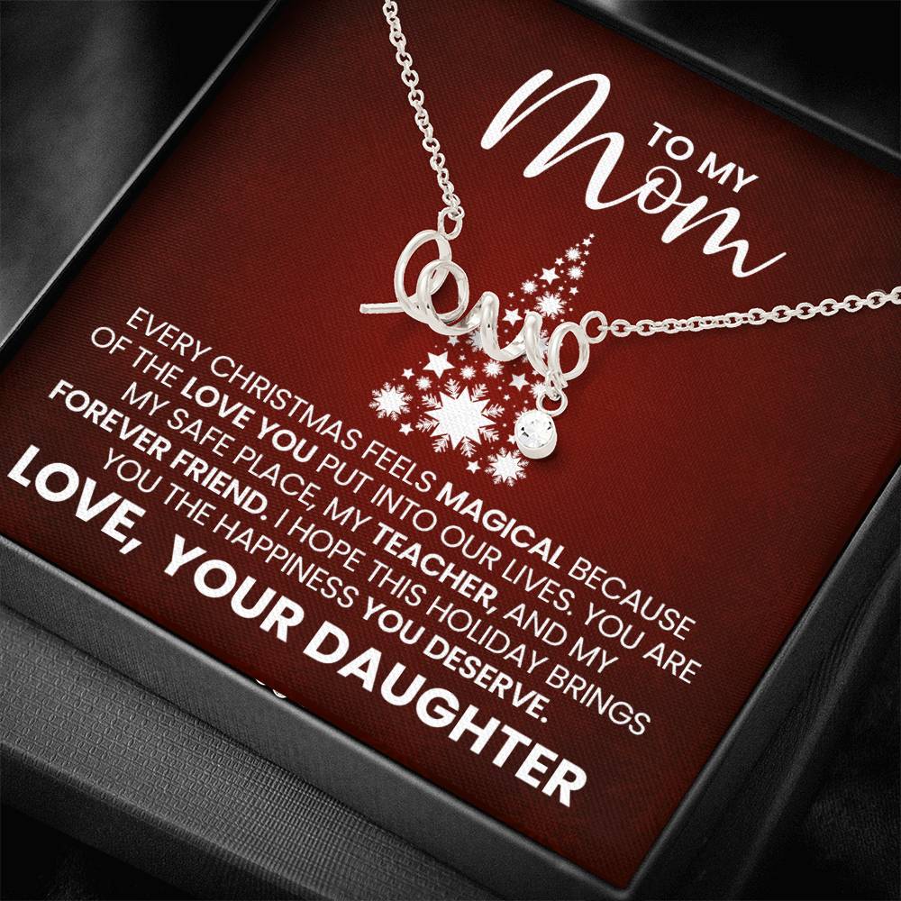 Christmas Necklace Gift from Daughter to Mom
