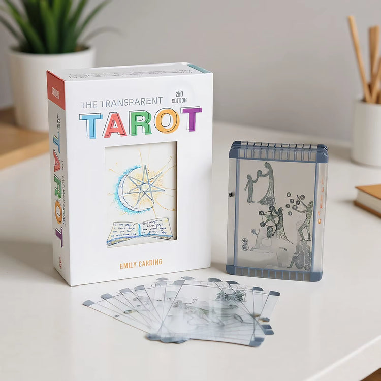 Transparent Tarot Cards Divination Tool Board Game for Fortunetelling Party Card Deck Divination Fate for Spiritual Readers