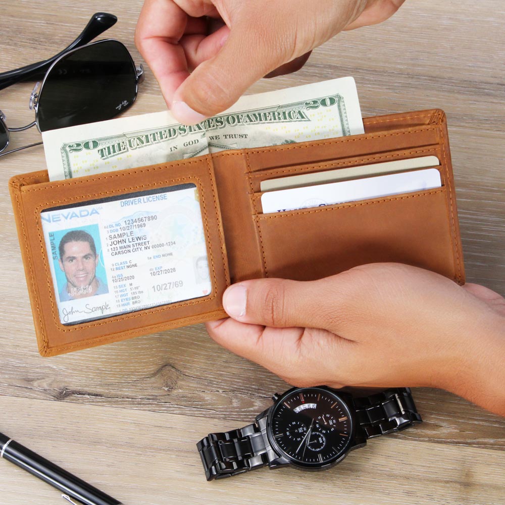 Personalized To My Dad Leather Wallet - Emotional Father&