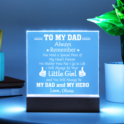 My dad and my hero keepsake light
