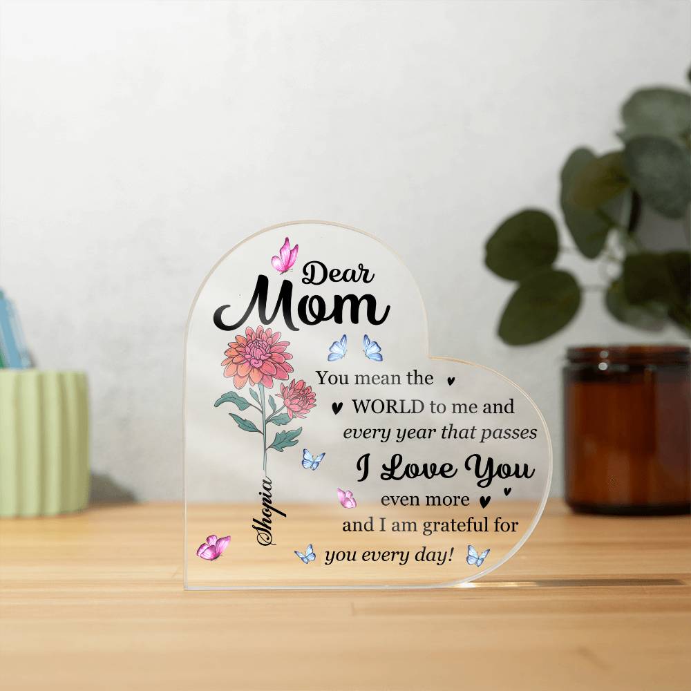 Floral Mom Keepsake Plaque
