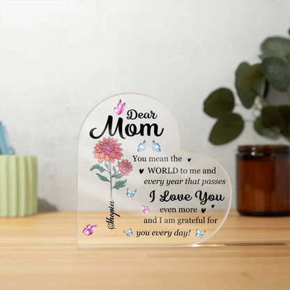 Floral Mom Keepsake Plaque
