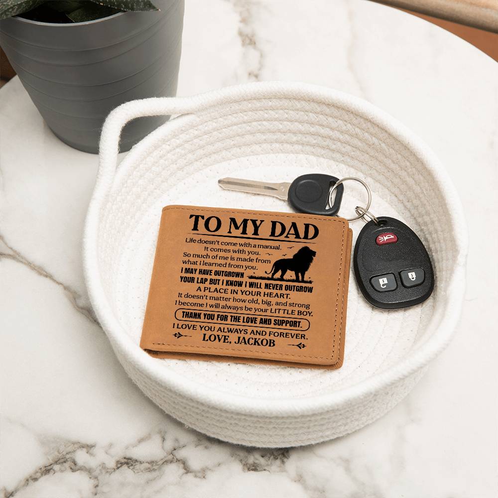 Personalized To My Dad Leather Wallet - Emotional Father&