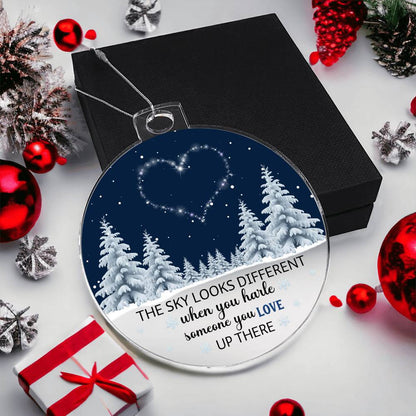 The Sky Looks Different Memorial Ornament – Remembrance Christmas Ornament for Loved Ones in Heaven | Sympathy Gift Keepsake