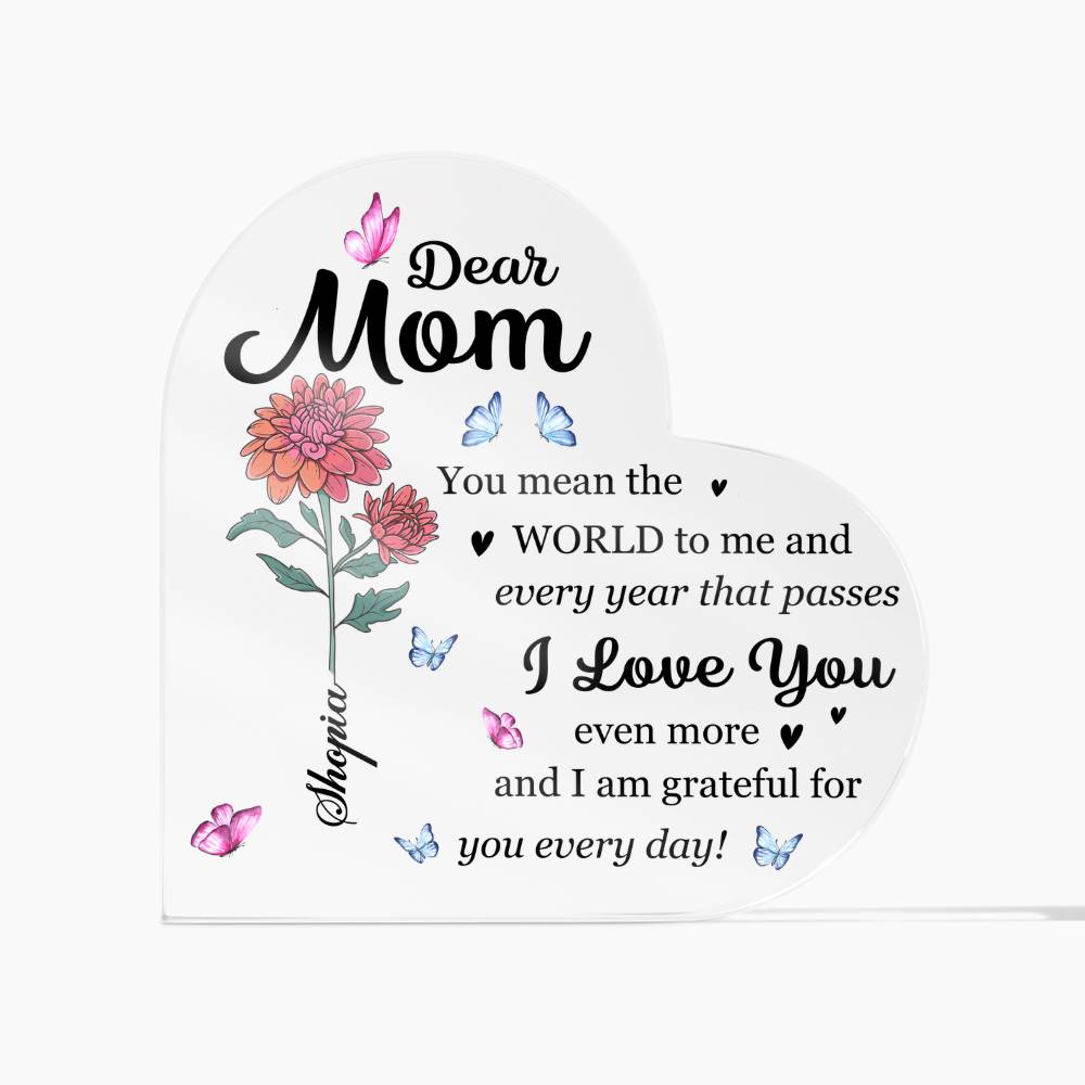 Gift from Child to Mom Decor
