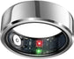 Advanced Smart Health Tracker Ring - Waterproof Fitness Monitor with Heart Rate, Sleep Tracking, Air Gestures & 7-Day Battery for iOS/Android (Black, Size 