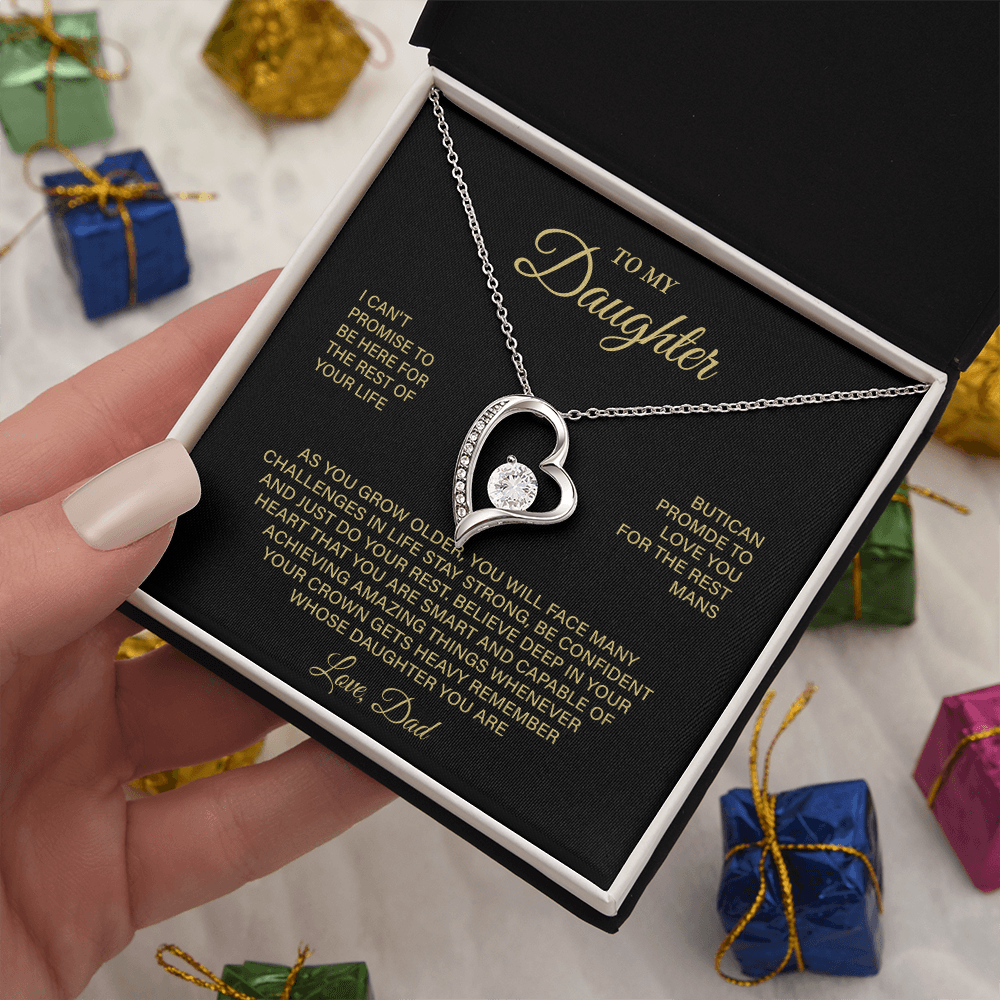 Forever Love Necklace for Daughter – Meaningful Gift from Dad, Symbol of Love, Strength &amp; Lifelong Promise - Whimsical Shoppe