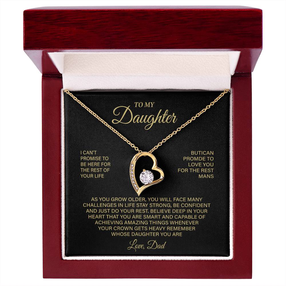 Forever Love Necklace for Daughter – Meaningful Gift from Dad, Symbol of Love, Strength &amp; Lifelong Promise - Whimsical Shoppe