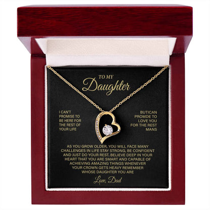 Forever Love Necklace for Daughter – Meaningful Gift from Dad, Symbol of Love, Strength &amp; Lifelong Promise - Whimsical Shoppe