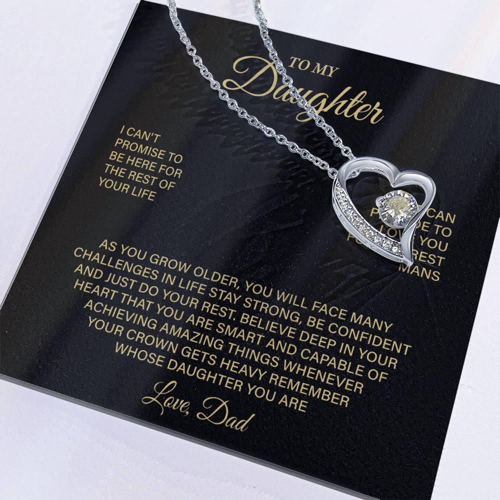 Forever Love Necklace for Daughter – Meaningful Gift from Dad, Symbol of Love, Strength &amp; Lifelong Promise - Whimsical Shoppe
