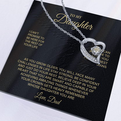 Forever Love Necklace for Daughter – Meaningful Gift from Dad, Symbol of Love, Strength &amp; Lifelong Promise - Whimsical Shoppe