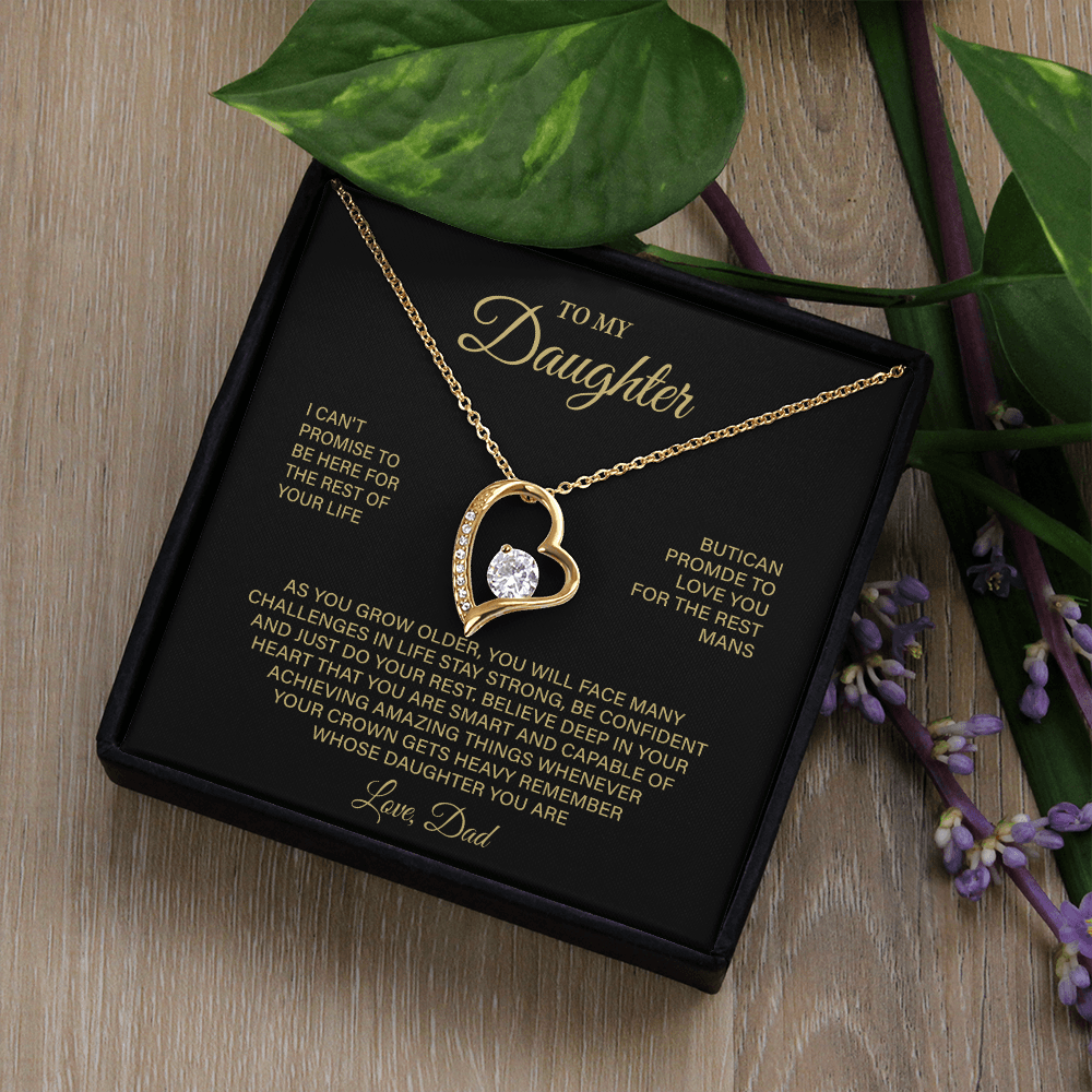 Forever Love Necklace for Daughter – Meaningful Gift from Dad, Symbol of Love, Strength &amp; Lifelong Promise - Whimsical Shoppe