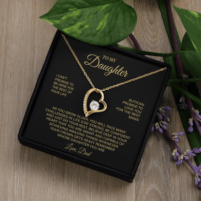Forever Love Necklace for Daughter – Meaningful Gift from Dad, Symbol of Love, Strength &amp; Lifelong Promise - Whimsical Shoppe