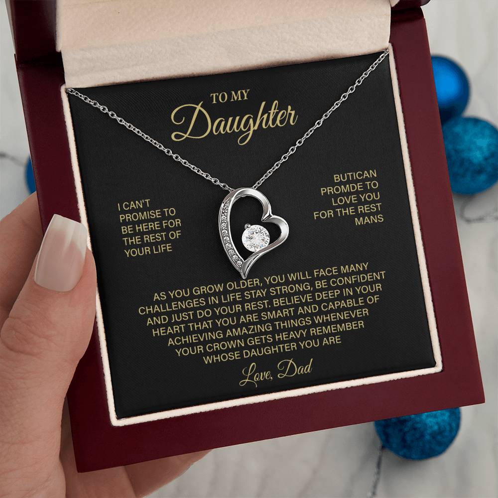Forever Love Necklace for Daughter – Meaningful Gift from Dad, Symbol of Love, Strength &amp; Lifelong Promise - Whimsical Shoppe