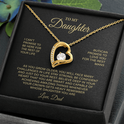 Forever Love Necklace for Daughter – Meaningful Gift from Dad, Symbol of Love, Strength &amp; Lifelong Promise - Whimsical Shoppe