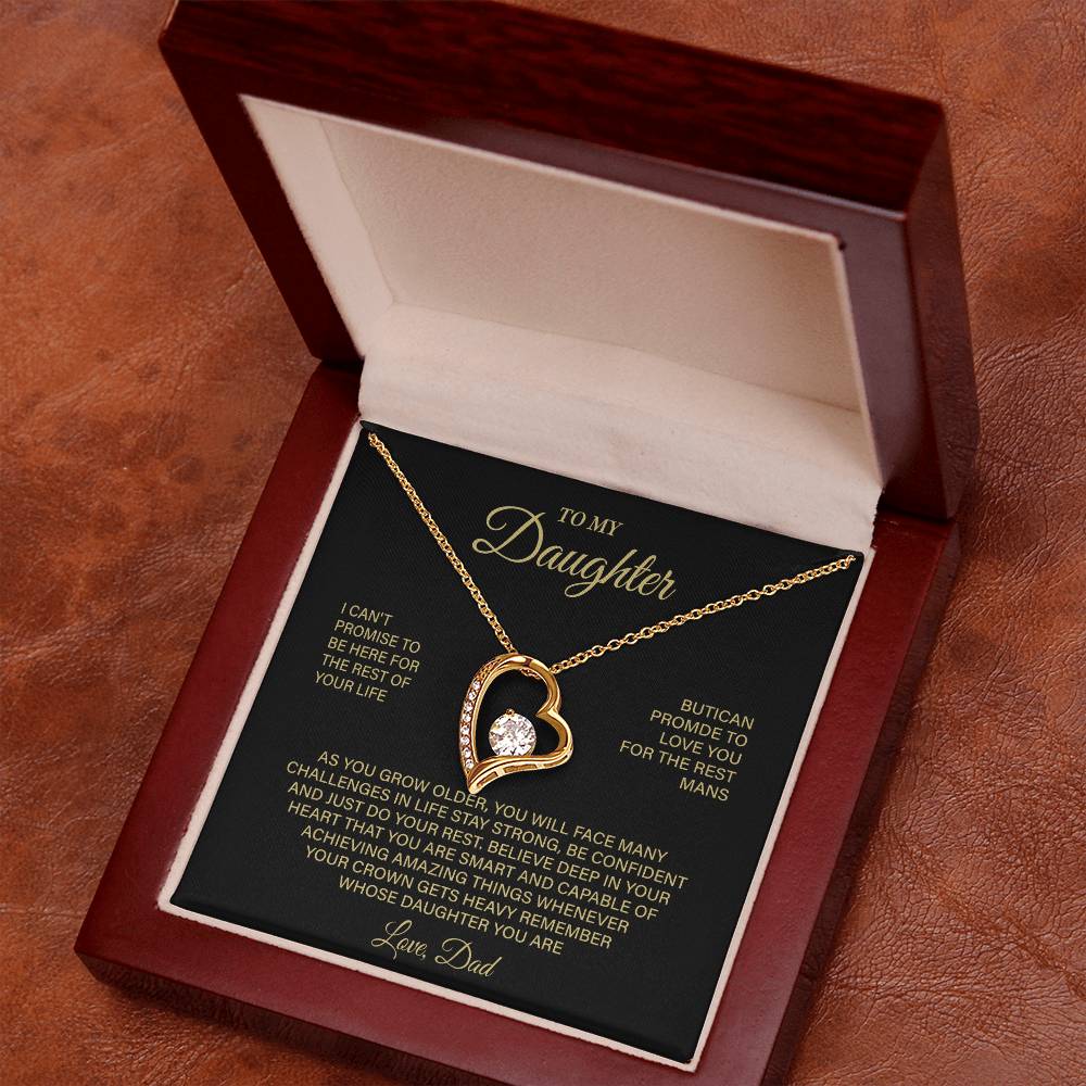 Forever Love Necklace for Daughter – Meaningful Gift from Dad, Symbol of Love, Strength &amp; Lifelong Promise - Whimsical Shoppe