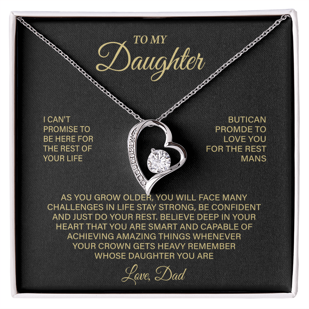 Forever Love Necklace for Daughter – Meaningful Gift from Dad, Symbol of Love, Strength &amp; Lifelong Promise - Whimsical Shoppe