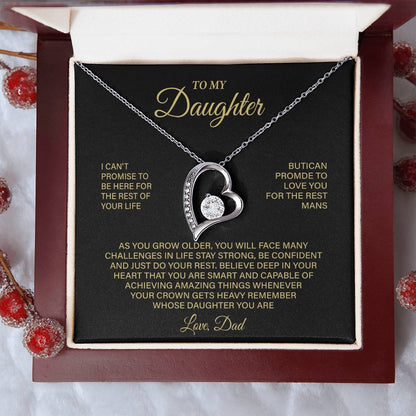 Forever Love Necklace for Daughter – Meaningful Gift from Dad, Symbol of Love, Strength &amp; Lifelong Promise - Whimsical Shoppe
