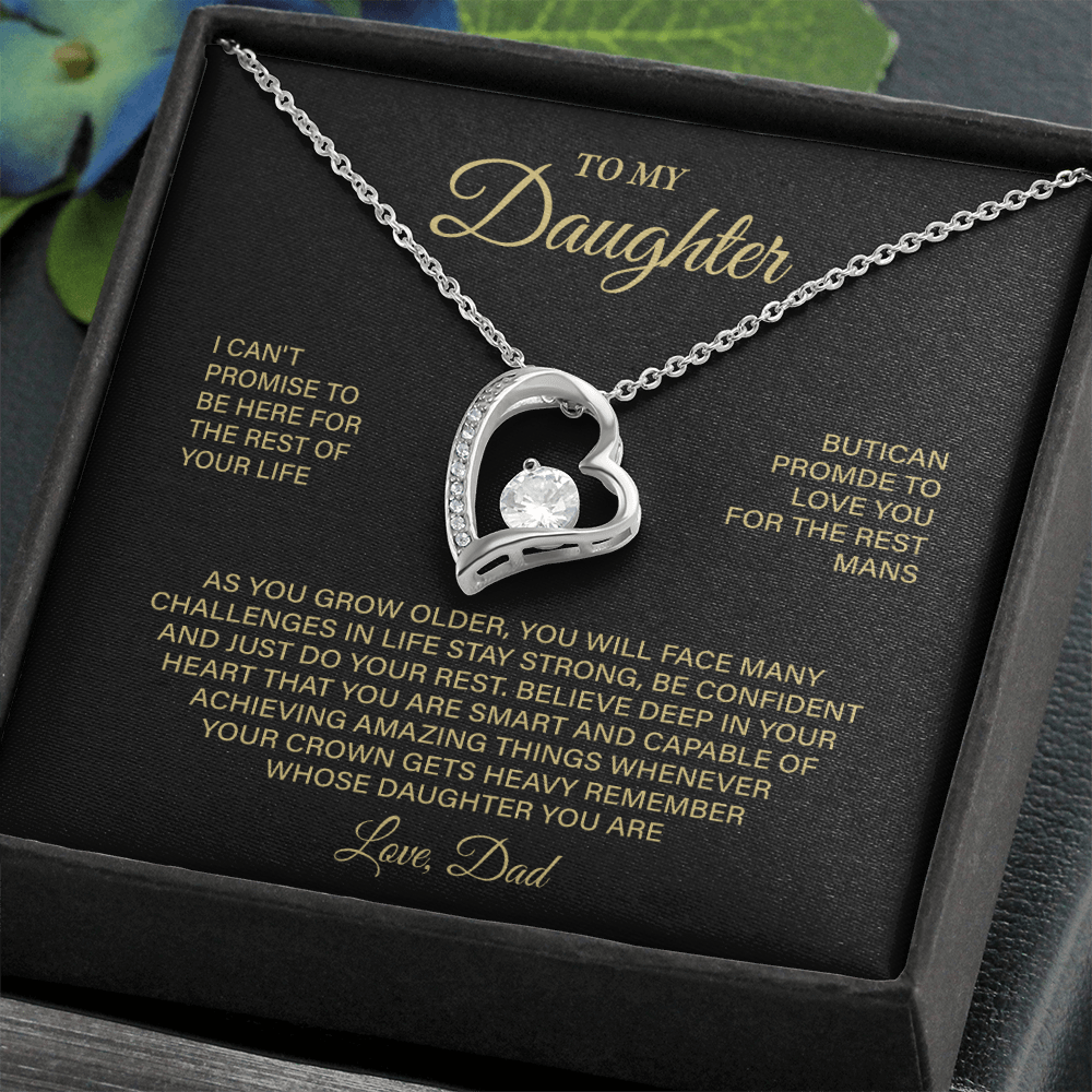 Forever Love Necklace for Daughter – Meaningful Gift from Dad, Symbol of Love, Strength &amp; Lifelong Promise - Whimsical Shoppe