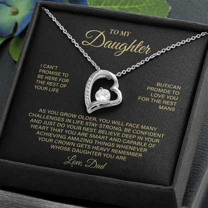 Forever Love Necklace for Daughter – Meaningful Gift from Dad, Symbol of Love, Strength &amp; Lifelong Promise - Whimsical Shoppe