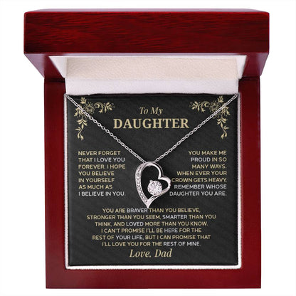 Forever Love Necklace for Daughter – Meaningful Gift from Dad, Symbol of Pride &amp; Unconditional Love - Whimsical Shoppe