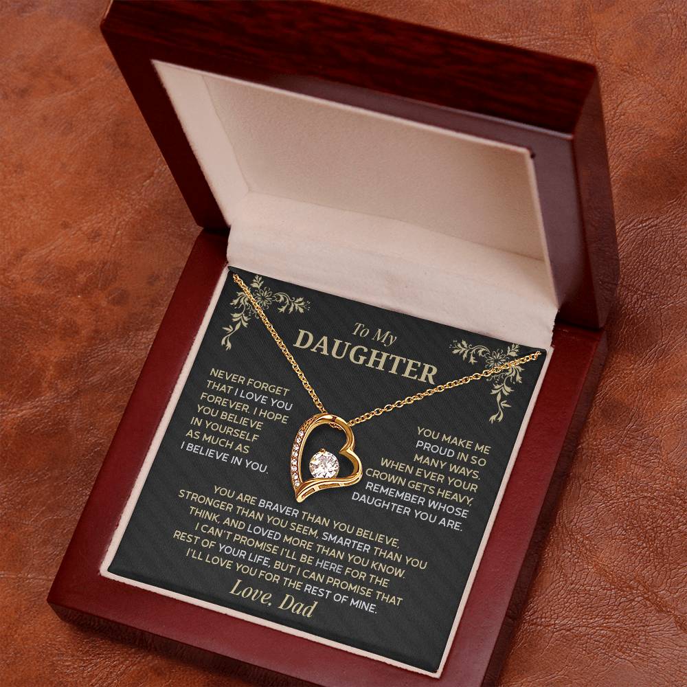 Forever Love Necklace for Daughter – Meaningful Gift from Dad, Symbol of Pride &amp; Unconditional Love - Whimsical Shoppe