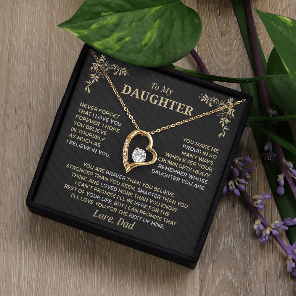 Forever Love Necklace for Daughter – Meaningful Gift from Dad, Symbol of Pride &amp; Unconditional Love - Whimsical Shoppe