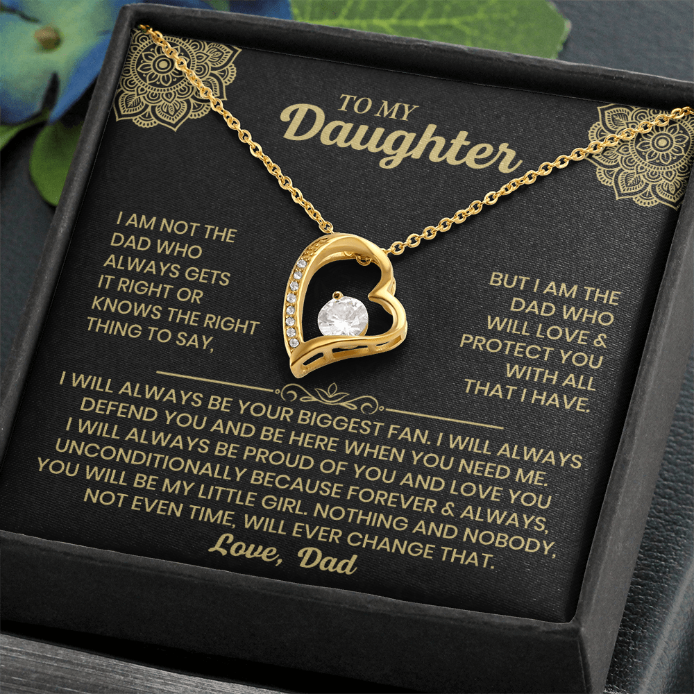 Forever Love Necklace for Daughter – Meaningful Gift from Dad, Symbol of Unconditional Love - Whimsical Shoppe