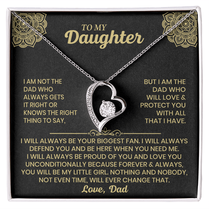 Forever Love Necklace for Daughter – Meaningful Gift from Dad, Symbol of Unconditional Love - Whimsical Shoppe