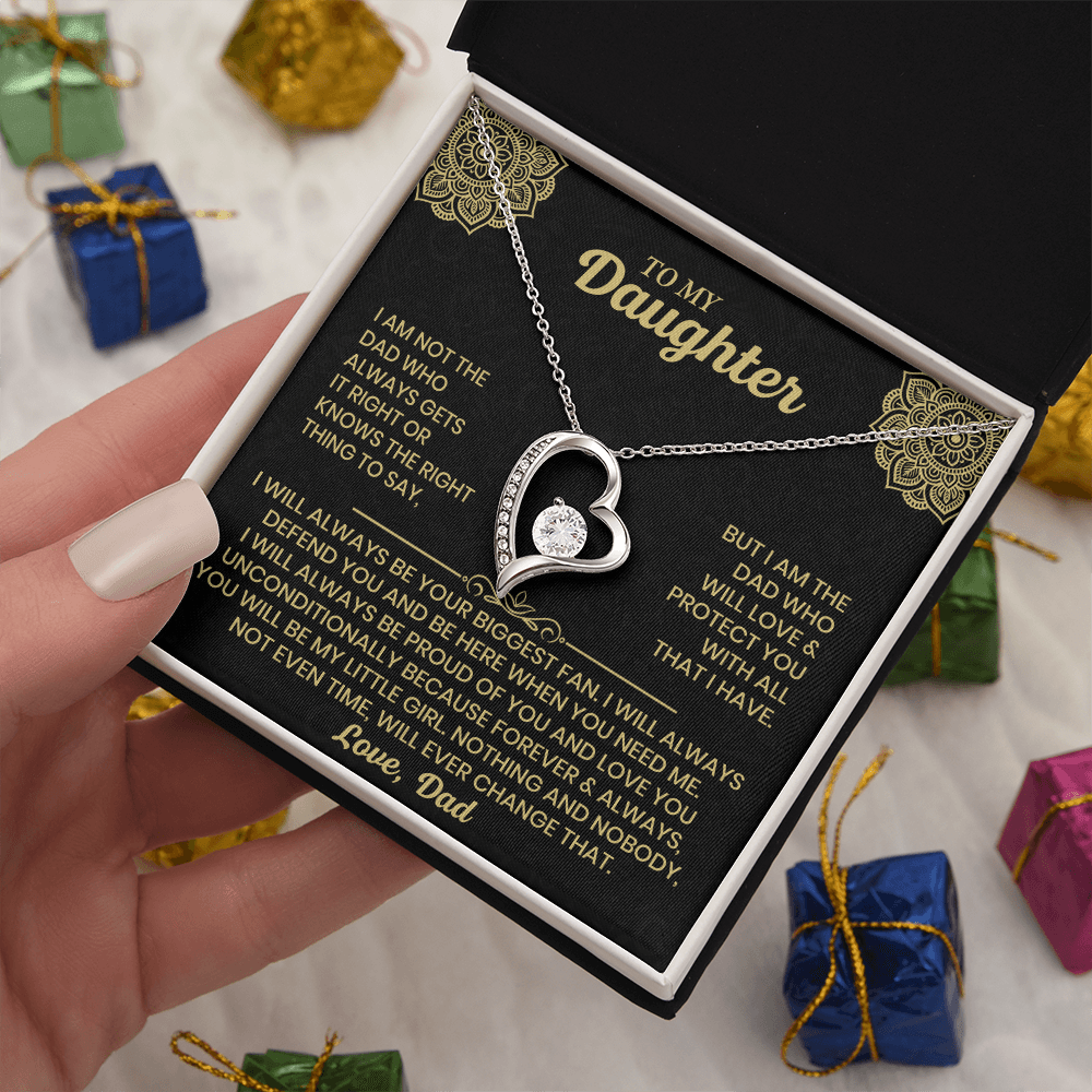 Forever Love Necklace for Daughter – Meaningful Gift from Dad, Symbol of Unconditional Love - Whimsical Shoppe