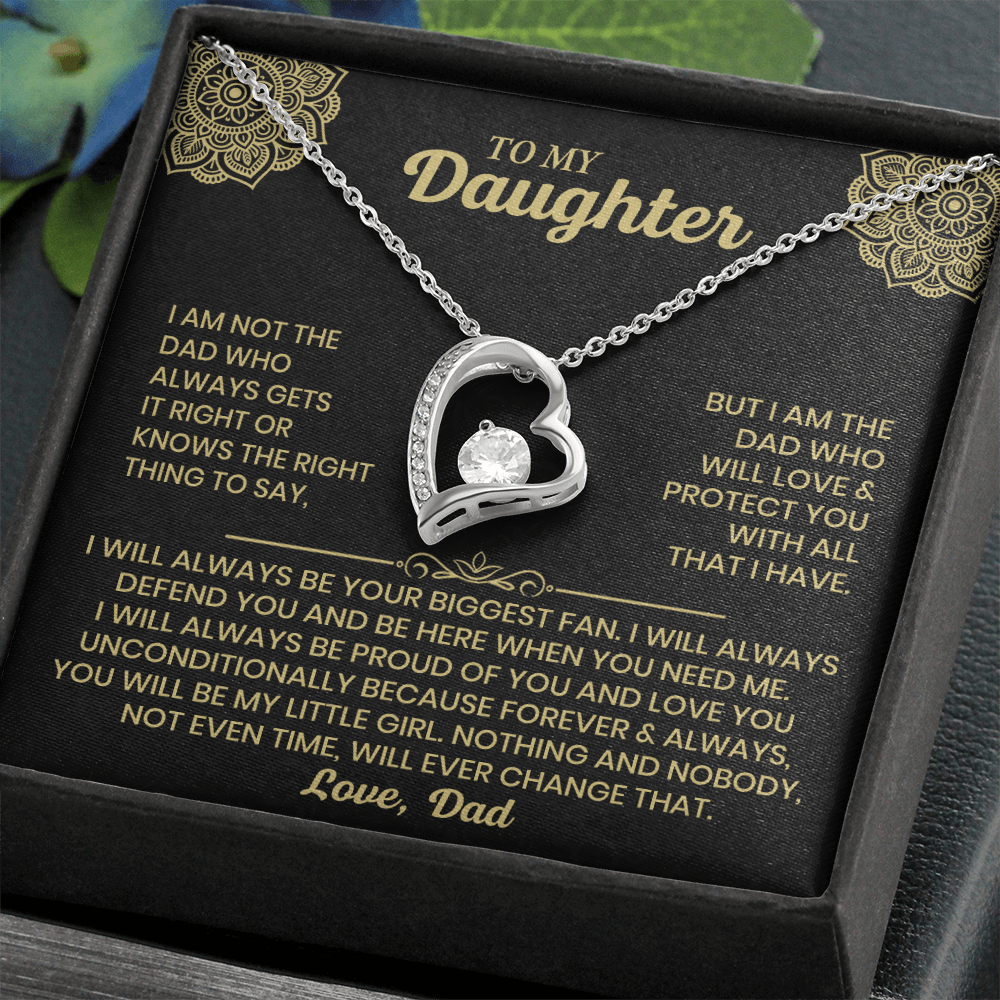 Forever Love Necklace for Daughter – Meaningful Gift from Dad, Symbol of Unconditional Love - Whimsical Shoppe