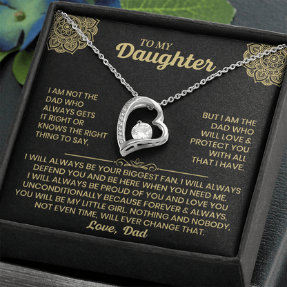 Forever Love Necklace for Daughter – Meaningful Gift from Dad, Symbol of Unconditional Love - Whimsical Shoppe