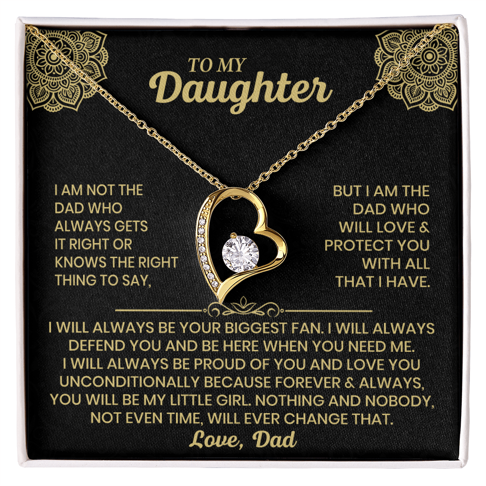 Forever Love Necklace for Daughter – Meaningful Gift from Dad, Symbol of Unconditional Love - Whimsical Shoppe