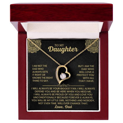 Forever Love Necklace for Daughter – Meaningful Gift from Dad, Symbol of Unconditional Love - Whimsical Shoppe