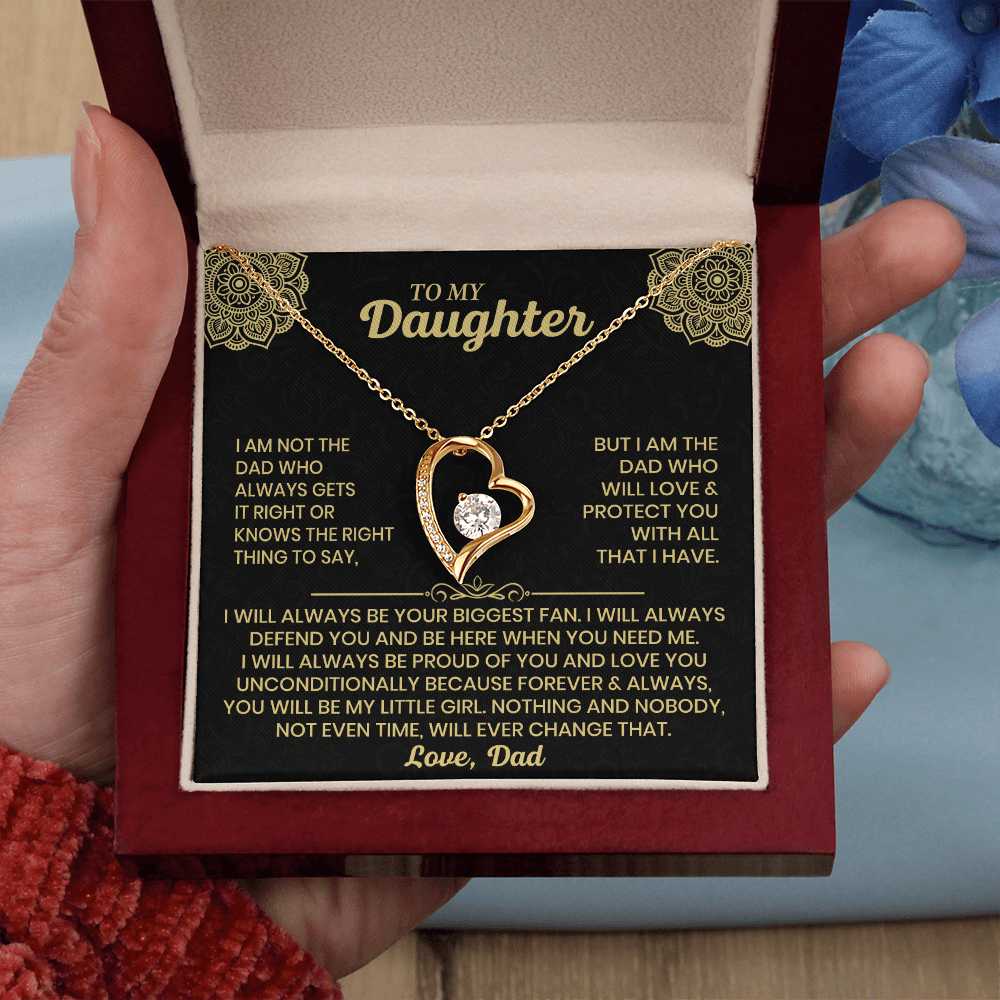 Forever Love Necklace for Daughter – Meaningful Gift from Dad, Symbol of Unconditional Love - Whimsical Shoppe