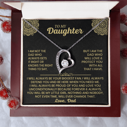 Forever Love Necklace for Daughter – Meaningful Gift from Dad, Symbol of Unconditional Love - Whimsical Shoppe