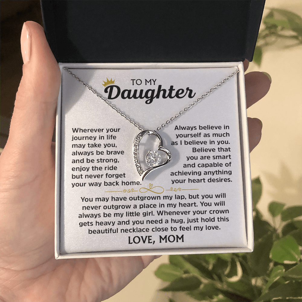 Forever Love Necklace for Daughter – Meaningful Gift from Mom, Symbol of Love, Strength &amp; Encouragement - Whimsical Shoppe