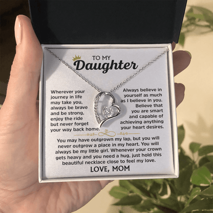 Forever Love Necklace for Daughter – Meaningful Gift from Mom, Symbol of Love, Strength &amp; Encouragement - Whimsical Shoppe