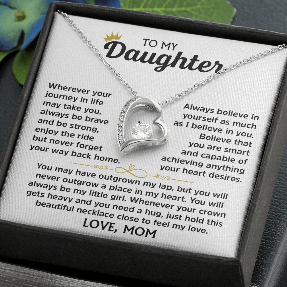 Forever Love Necklace for Daughter – Meaningful Gift from Mom, Symbol of Love, Strength &amp; Encouragement - Whimsical Shoppe