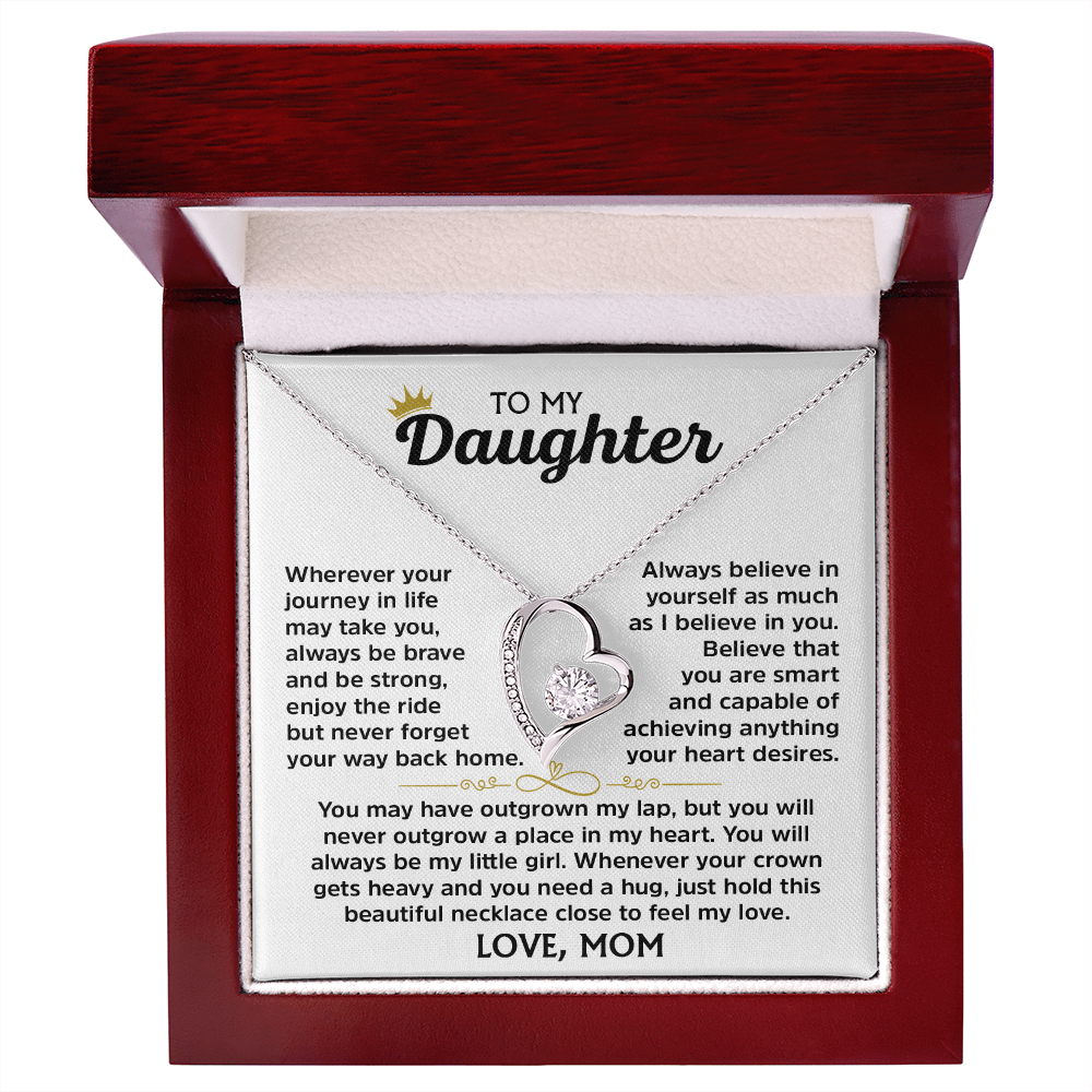 Forever Love Necklace for Daughter – Meaningful Gift from Mom, Symbol of Love, Strength &amp; Encouragement - Whimsical Shoppe