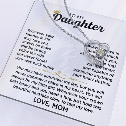Forever Love Necklace for Daughter – Meaningful Gift from Mom, Symbol of Love, Strength &amp; Encouragement - Whimsical Shoppe